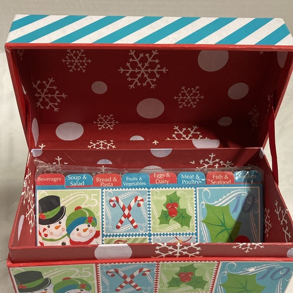 Tri Coastal Design Joy to the World Christmas Recipe Box with Dividers & Cards - Picture 9 of 13